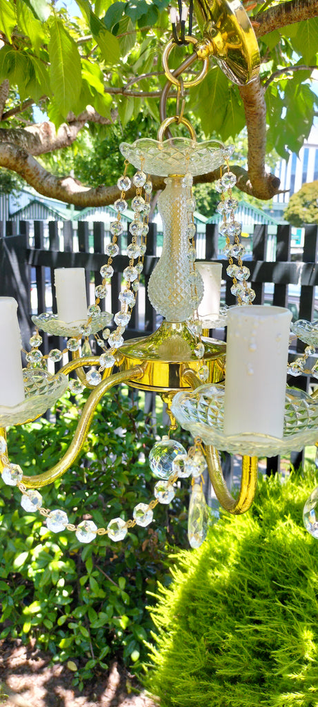 7 Arm Crystal Chandelier.     cc7