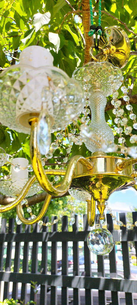 7 Arm Crystal Chandelier.     cc7