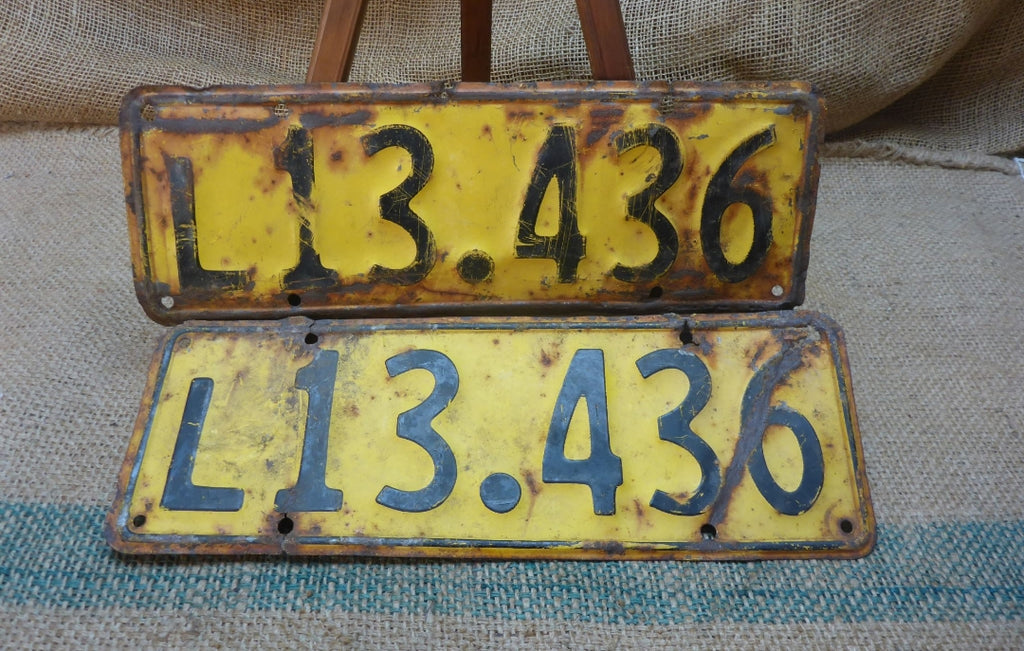 Vintage Number Plate L13436